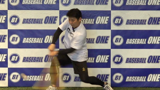 【野球 練習メニュー】インパクトで前足の膝が伸びないようにする練習方法