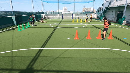 【サッカー  練習メニュー】アイスブレイク ステップコーン当て