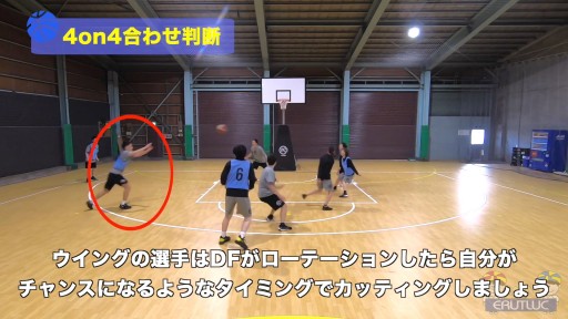【バスケ 練習メニュー】4on4合わせ判断