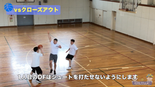 【バスケ  練習メニュー】vsクローズアウト