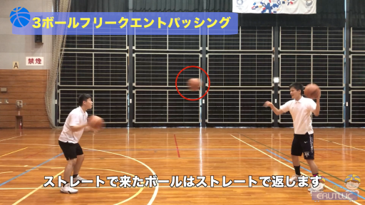 【バスケ 練習メニュー】3ボールフリークエントパッシング