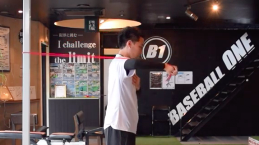 【野球 練習メニュー】肩周りのチューブトレーニング⑤2nd内旋