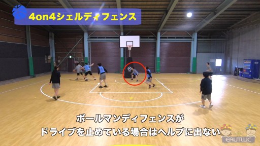 【バスケ  練習メニュー】4on4シェルディフェンス