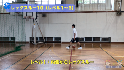 【バスケ  練習メニュー】レッグスルー10(レベル1~3)