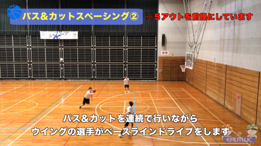 【バスケ  練習メニュー】パス&カットスペーシング②