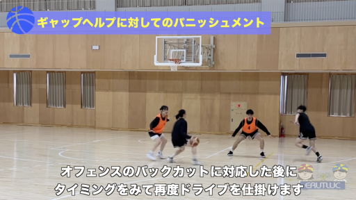 【バスケ  練習メニュー】ギャップヘルプに対してのパニッシュメント