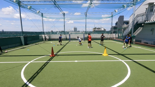 【フットサル 練習メニュー】２v１（幼児向け）