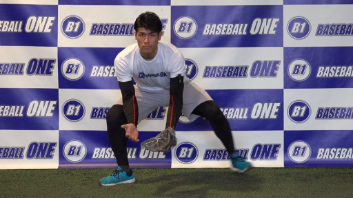 【野球  練習メニュー】軸足を開いて捕球するための練習方法