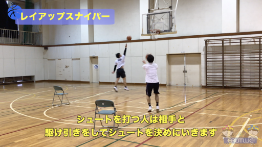 【バスケ 練習メニュー】レイアップスナイパー