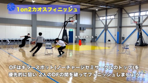 【バスケ 練習メニュー】1on2カオスフィニッシュ