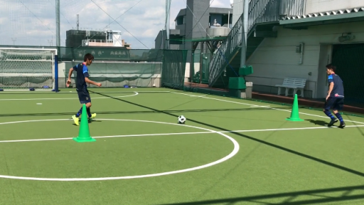 【フットサル  練習メニュー】1x1フィクソとアラのコンビネーション(ワンツー)