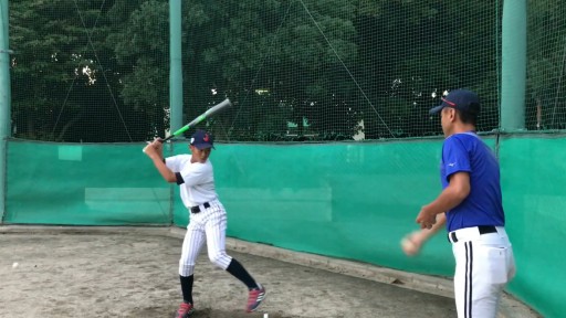 【野球  練習メニュー】お父さんお母さんのための少年野球指導 バッティング⑩初級編 トップを作る練習 ステップ足のつき方