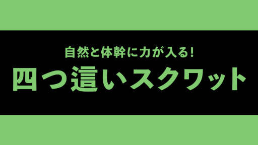 【  練習メニュー】【体幹は力むものではない!】四つ這いスクワット