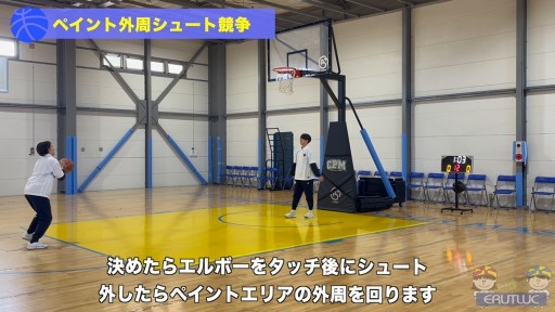 ペイント外周シュート競走