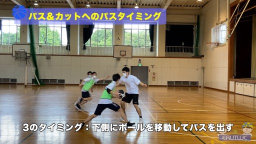 【バスケ  練習メニュー】パス&カットへのパスタイミング