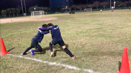 【フットサル 練習メニュー】2人1組 押し出し相撲