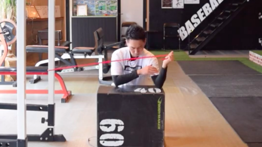 【野球  練習メニュー】肩周りのチューブトレーニング⑦3rd外旋