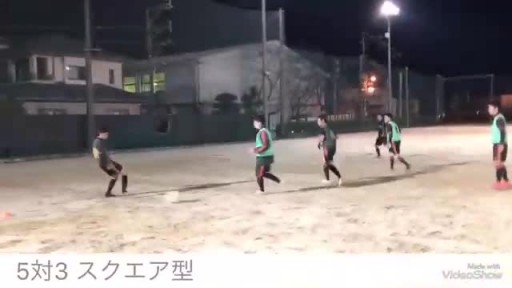 【サッカー  練習メニュー】5対3 スクエア型