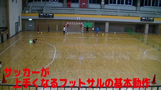 【フットサル 練習メニュー】サッカーが上手くなるフットサル 全員参加のW-UP「ドリブル&ワンツー」シュート 左サイド