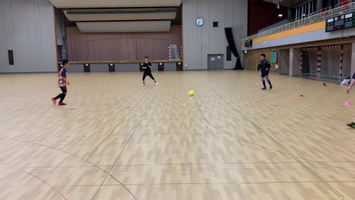 【サッカー  練習メニュー】サッカーが上手くなるフットサル 「爆弾パス」応用編(ダイレクト)