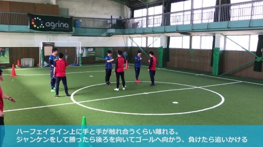 【サッカー  練習メニュー】1VS1 ジャンケン鬼ごっこ