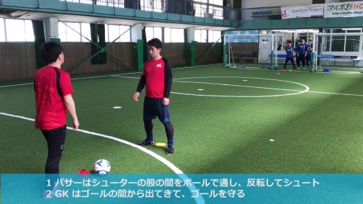 【フットサル 練習メニュー】コースを狙うシュート TR