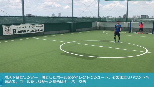 【サッカー  練習メニュー】インサイドキックのシュートドリル
