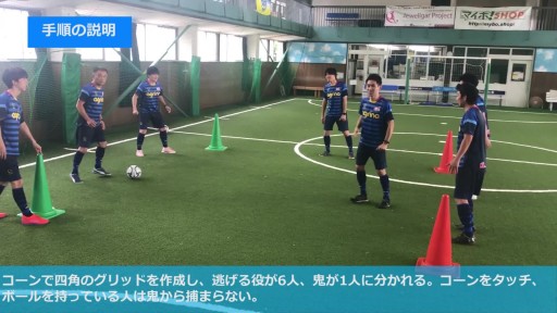 【サッカー  練習メニュー】鬼ごっこ/ボールあり
