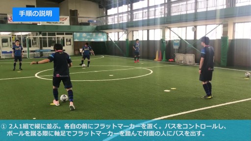 【サッカー  練習メニュー】マットを踏んでボールを蹴る