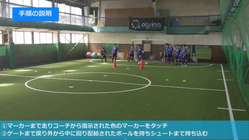 【サッカー  練習メニュー】アジリティーダッシュから 1VS1