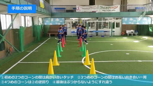 【サッカー  練習メニュー】2人組でのステップワーク