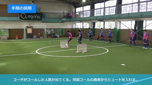 【フットサル 練習メニュー】背面ナンバーコールゲーム