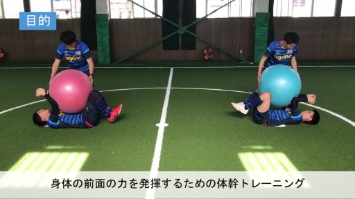 【サッカー  練習メニュー】全身で引く力を付けるための体幹トレーニング