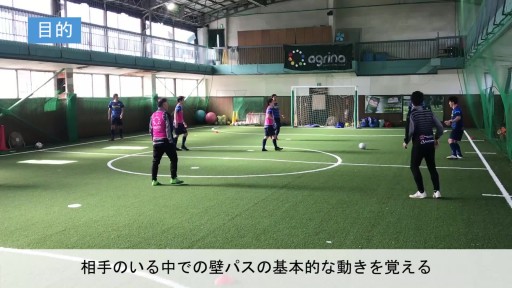 【サッカー  練習メニュー】壁パスのTR