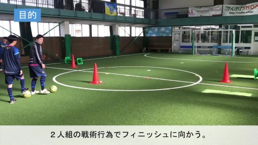 【フットサル  練習メニュー】2 人戦術行為(パラレラ)