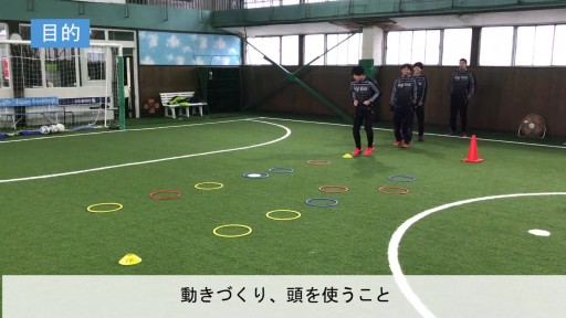 【サッカー  練習メニュー】フープジャンプ