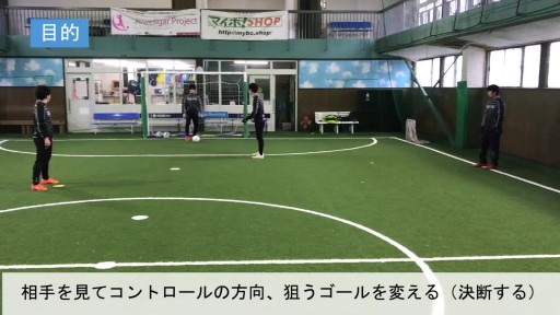 【サッカー  練習メニュー】1 V 1+ライン G K