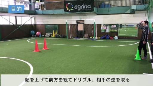 【フットサル 練習メニュー】前方を観ながらドリブル対決