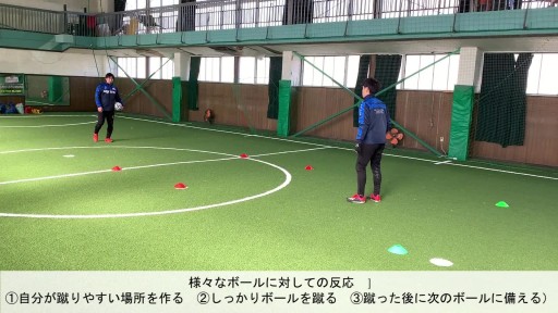 【サッカー  練習メニュー】浮いたボールを蹴る(4)(距離を意識、タブーゾーンあり)