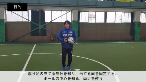 【サッカー  練習メニュー】ボールを蹴る/インステップキック①