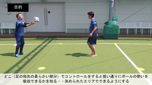 【サッカー  練習メニュー】12.親子で自宅や公園で出来るクッションコントロール