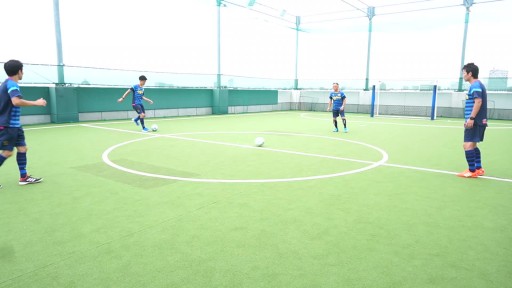 【サッカー 練習メニュー】対面パス(2か所)②