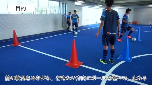 【サッカー 練習メニュー】方向付けのコントロール②