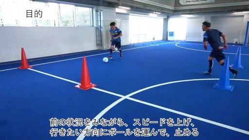 【サッカー 練習メニュー】方向付けのコントロール③
