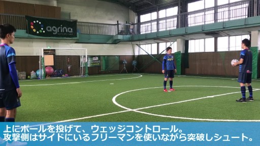 【サッカー  練習メニュー】浮き球のコントロール&攻撃の崩し
