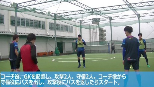 【フットサル  練習メニュー】2vs2 数的優位の攻撃