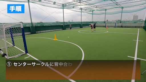 【フットサル 練習メニュー】1v1コーンタッチ