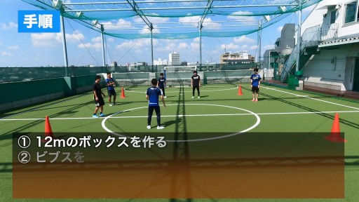 【フットサル 練習メニュー】アイスブレイク④ 増え鬼ビブス取り