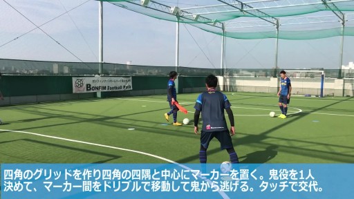 【フットサル  練習メニュー】相手の動きを予測したドリブル