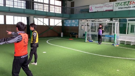 【サッカー 練習メニュー】2対1+2対1+GK